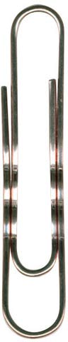 DURABLE Aktenklammer, rund, gewellt, Metall, verkupfert, Länge: 77 mm (100 Stück), Sie erhalten 1 Packung á 100 Stück von Durable