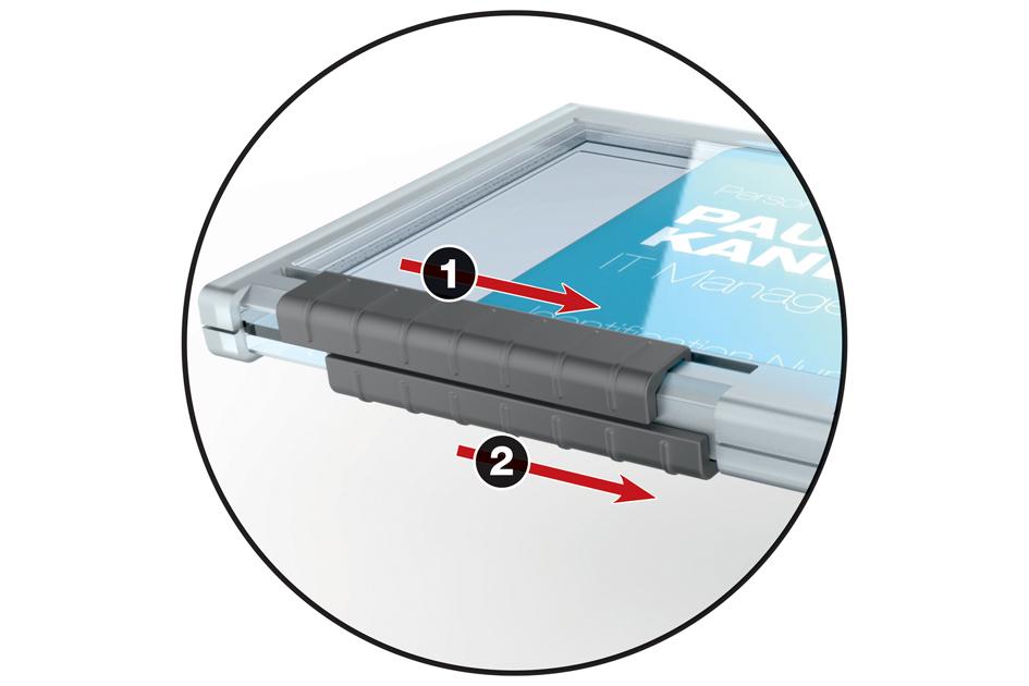 DURABLE Ausweishalter PUSHBOX DUO, transparent von Durable