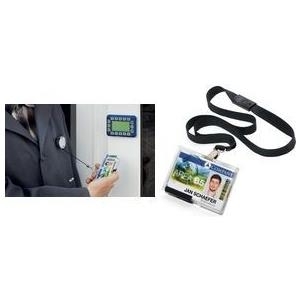 DURABLE Ausweishalter PUSHBOX mit Textilband für 1 Karte 1 Pg. à 10 Stück 892701 von Durable