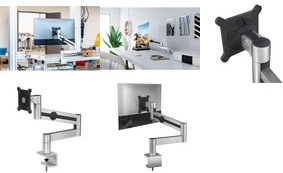 DURABLE - Befestigungskit - einstellbarer Arm - für Monitor / Curved-Monitor - Aluminium, hochwertiger Kunststoff - Silber - Bildschirmgröße: 53,3-68,6 cm (21-27) - Klemmmontage, Tischmontage (508323) von Durable
