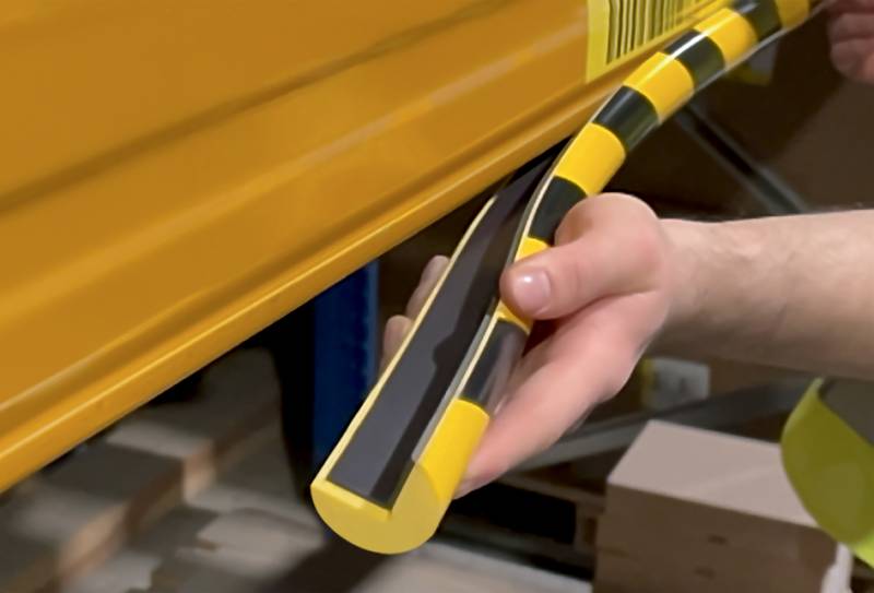 DURABLE Eckschutzprofil C25R, magnetisch, schwarz/gelb, rund von Durable