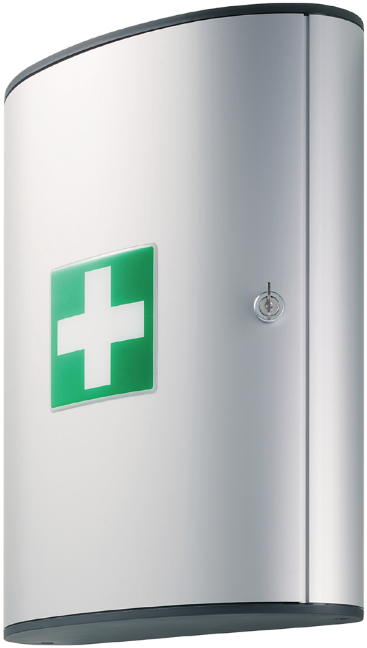 DURABLE FIRST AID SET L, Design-Erste-Hilfe-Kasten, silber von Durable