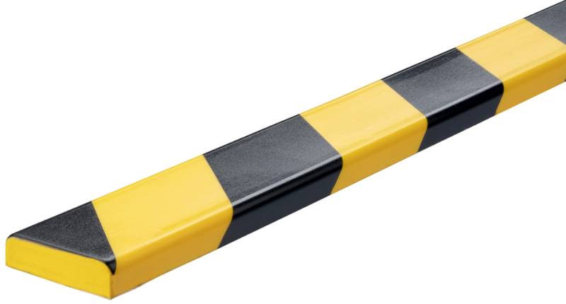DURABLE Flächenschutzprofil S10, Länge: 1 m, schwarz/gelb von Durable