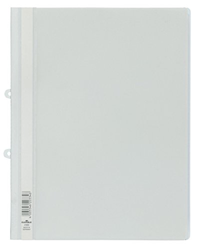DURABLE Hunke & Jochheim Sichthefter mit Abheftschieber, Hartfolie, 0,16 mm, DIN A4, 280 x 330 mm, weiß von Durable
