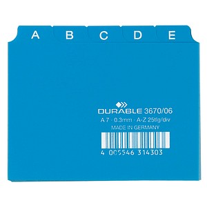 DURABLE Karteikartenregister A-Z blau von Durable