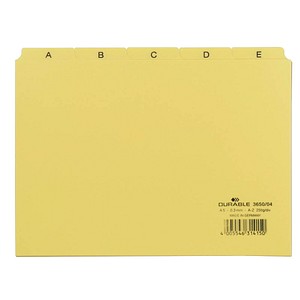 DURABLE Karteikartenregister A-Z gelb von Durable