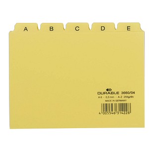 DURABLE Karteikartenregister A-Z gelb DURABLE Karteikartenregister A-Z gelb von Durable