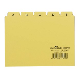 DURABLE Karteikartenregister A-Z gelb von Durable