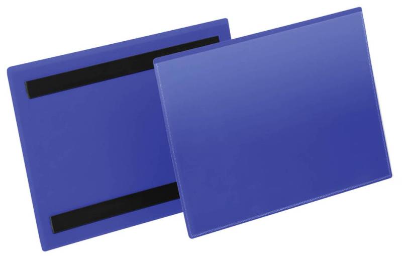 DURABLE Kennzeichnungstasche, magnetisch, DIN A4 quer, blau von Durable