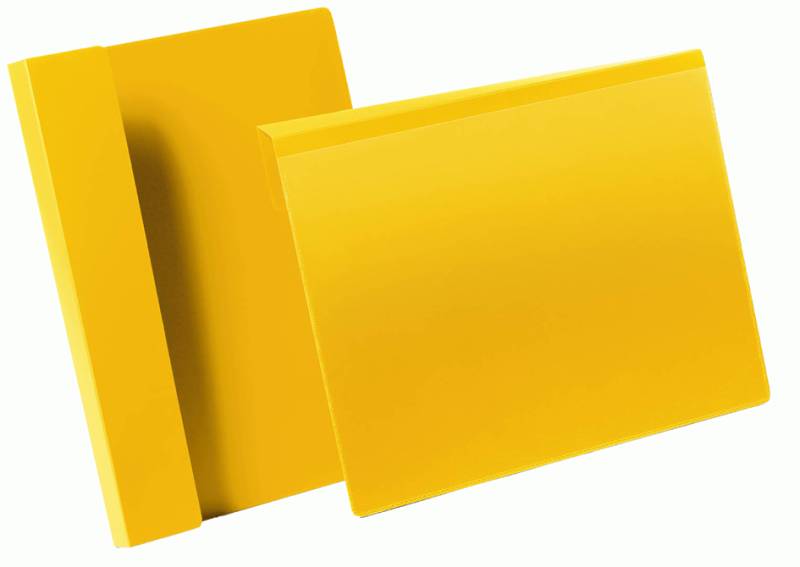 DURABLE Kennzeichnungstasche, mit Falz, DIN A4 quer, gelb von Durable