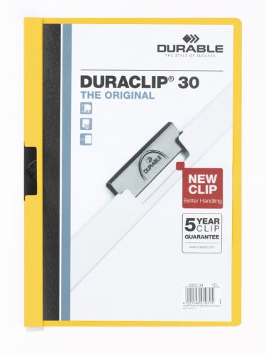 DURABLE Klemmhefter DURACLIP ORIGINAL 30, DIN A4, gelb VE=3 von Durable