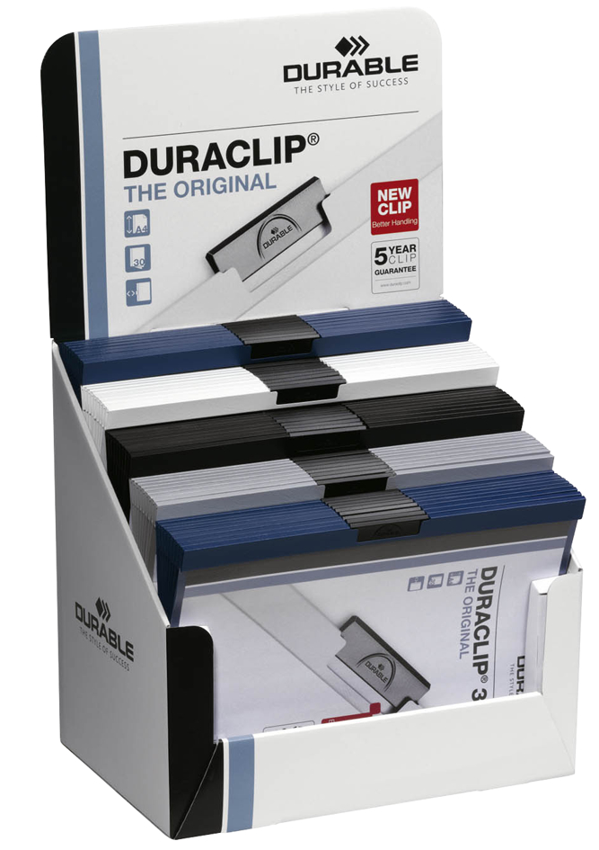 DURABLE Klemmhefter DURACLIP ORIGINAL 30, im Thekendisplay von Durable