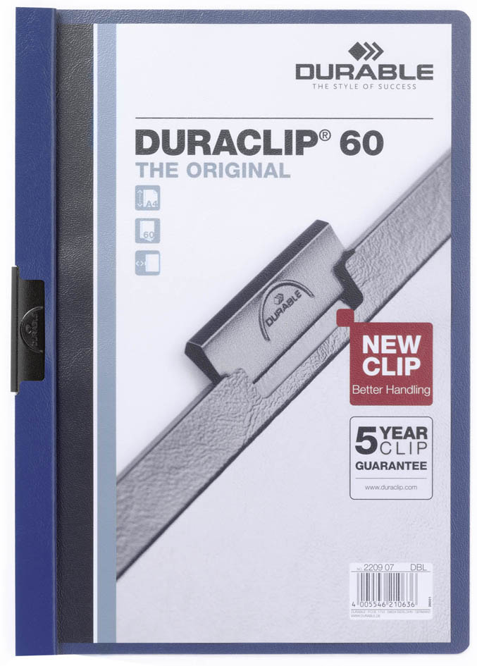 DURABLE Klemmhefter DURACLIP ORIGINAL 60, DIN A4, dunkelblau DURABLE Klemmhefter DURACLIP ORIGINAL 60, DIN A4, dunkelblau von Durable