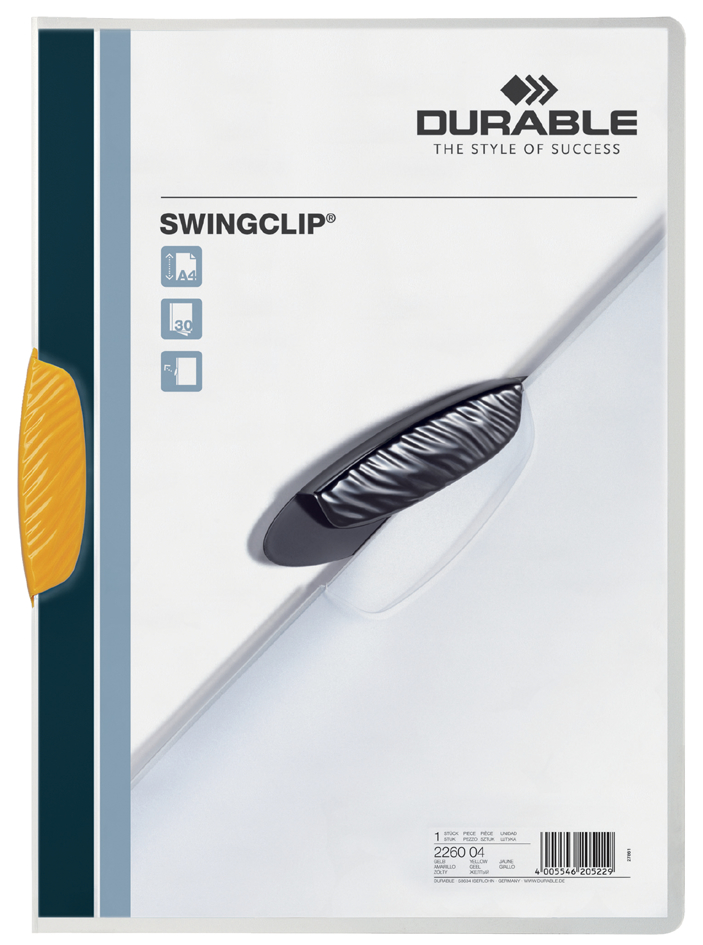 DURABLE Klemmhefter SWINGCLIP, DIN A4, Clip gelb von Durable