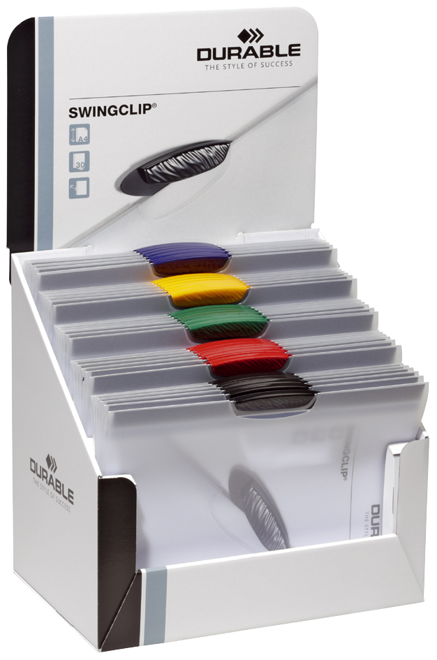 DURABLE Klemmhefter SWINGCLIP, DIN A4, im Thekendisplay von Durable