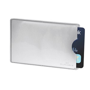 DURABLE Kreditkartenhülle RFID SECURE silber 5,4 x 8,6 cm von Durable
