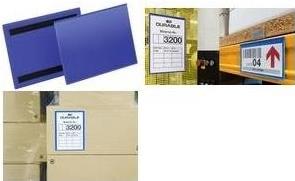 DURABLE Magnetische Etikettentasche 1/3 A4 quer 1 Pg. Ã 50 Stück 175807 (B-Ware) von Durable