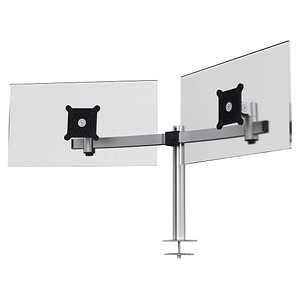 DURABLE Monitor-Halterung 508623 silber für 2 Monitore, Tischbohrung von Durable