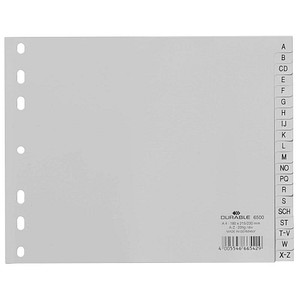 DURABLE Ordnerregister Halbformat A-Z grau 20-teilig, 1 St. DURABLE Ordnerregister Halbformat A-Z grau 20-teilig, 1 St. von Durable
