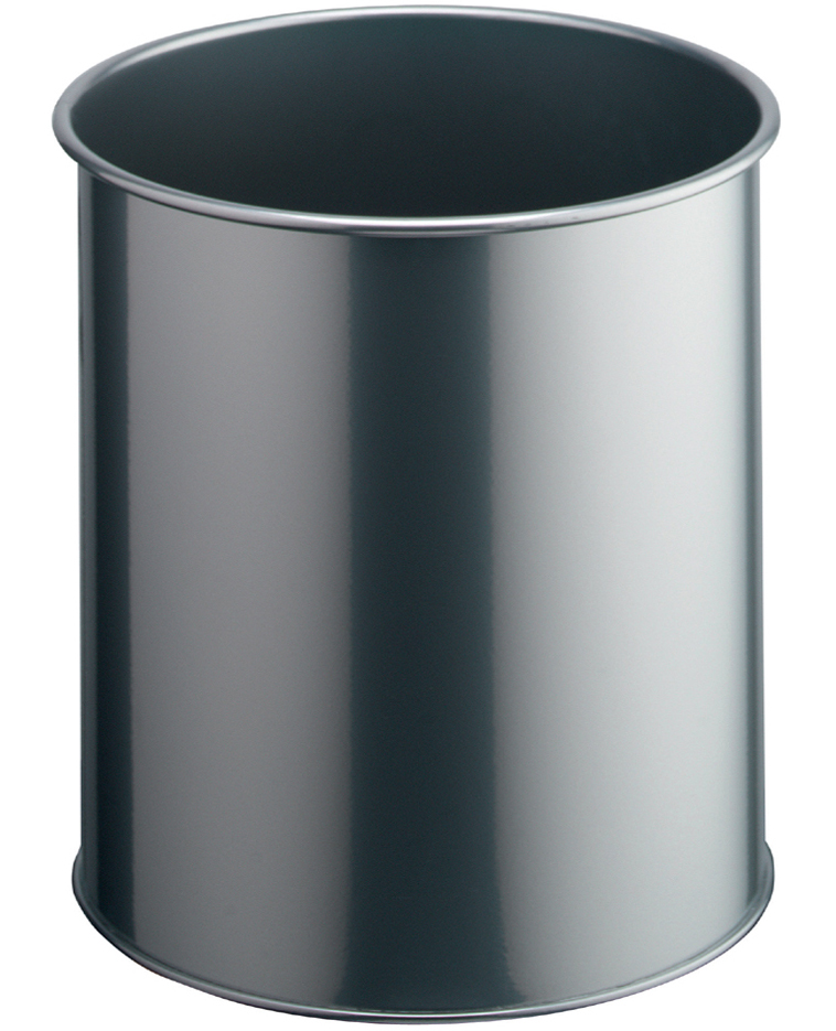 DURABLE Papierkorb METALL, rund, 15 Liter, metallic silber DURABLE Papierkorb METALL, rund, 15 Liter, metallic silber von Durable