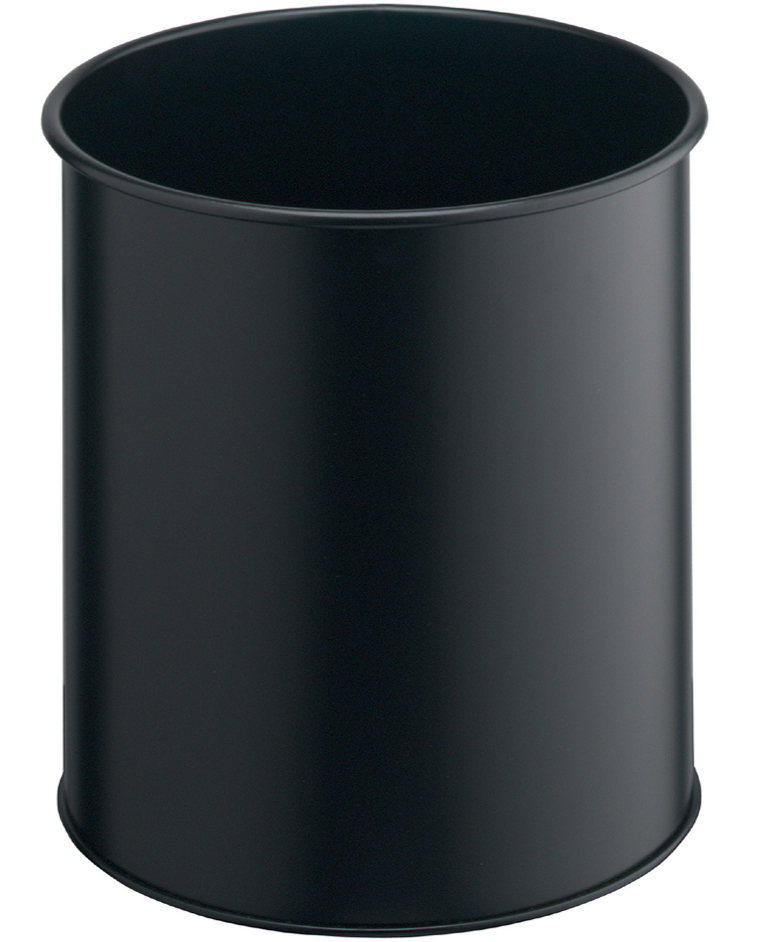 DURABLE Papierkorb METALL, rund, 15 Liter, schwarz von Durable
