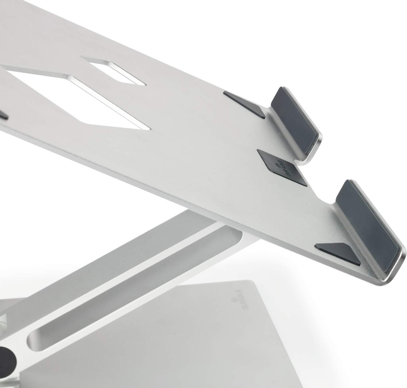 DURABLE RISE - Aufstellung - faltbar - für Notebook / Tablet - Aluminium - Silber - Bildschirmgröße: 25,4-43,2 cm (10-17) - Schreibtisch (505023) von Durable
