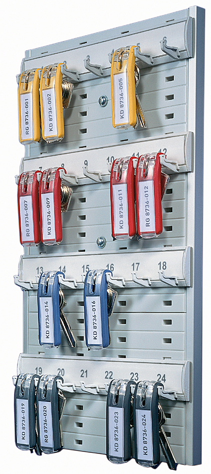 DURABLE Schlüsselbrett KEY BOARD 24, für 24 Schlüssel, grau von Durable