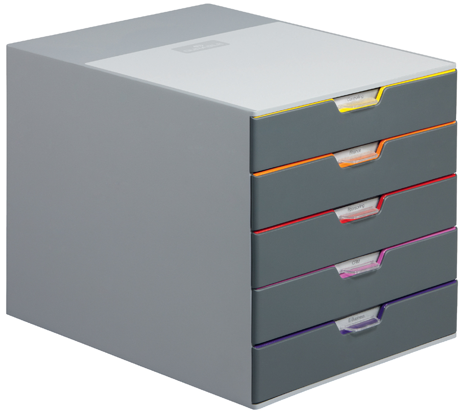 DURABLE Schubladenbox VARICOLOR 5, mit 5 Schubladen von Durable