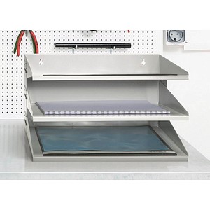 DURABLE Sortierstation grau mit 3 Fächer von Durable