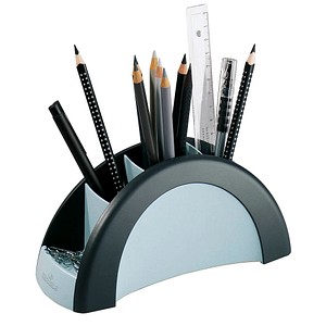 DURABLE Stiftehalter VEGAS schwarz/grau Kunststoff 5 Fächer 20,5 x 9,0 x 8,0 cm von Durable
