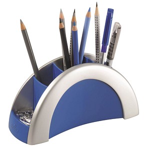 DURABLE Stiftehalter VEGAS silber/blau Kunststoff 5 Fächer 20,5 x 9,0 x 8,0 cm von Durable