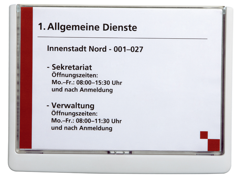 DURABLE Türschild CLICK SIGN, DIN A5, weiß von Durable