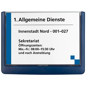 DURABLE Türschild CLICK SIGN Kunststoff blau 14,9 x 10,55 cm von Durable