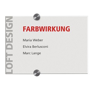 DURABLE Türschild CRYSTAL SIGN Acryl transparent DIN A6 von Durable