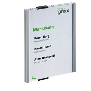 DURABLE Türschild INFO SIGN Metall silber DIN A5 von Durable