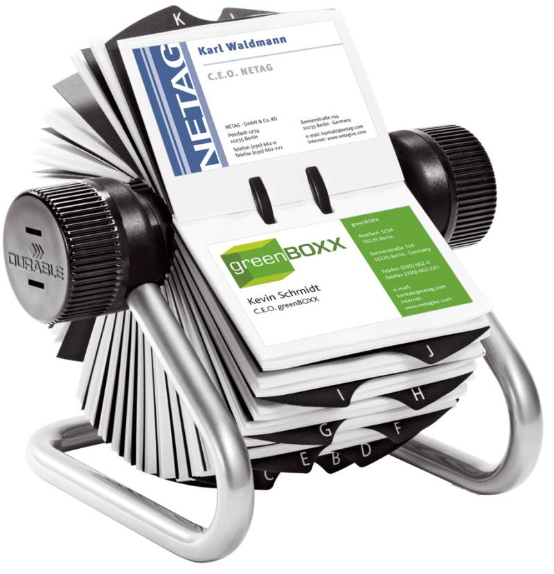 DURABLE Visitenkartenkartei VISIFIX, silber von Durable