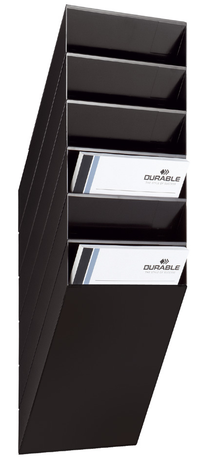 DURABLE Wand-Prospekthalter-Set , FLEXIBOXX 6, , A4, 6 Fächer von Durable