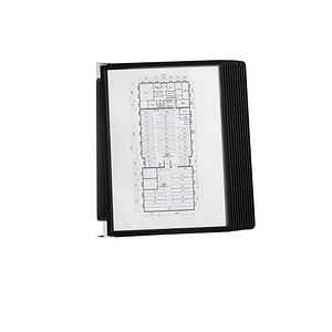 DURABLE Wand-Sichttafelsystem VARIO® MAGNET WALL 591801 DIN A4 schwarz mit 10 St. Sichttafeln von Durable