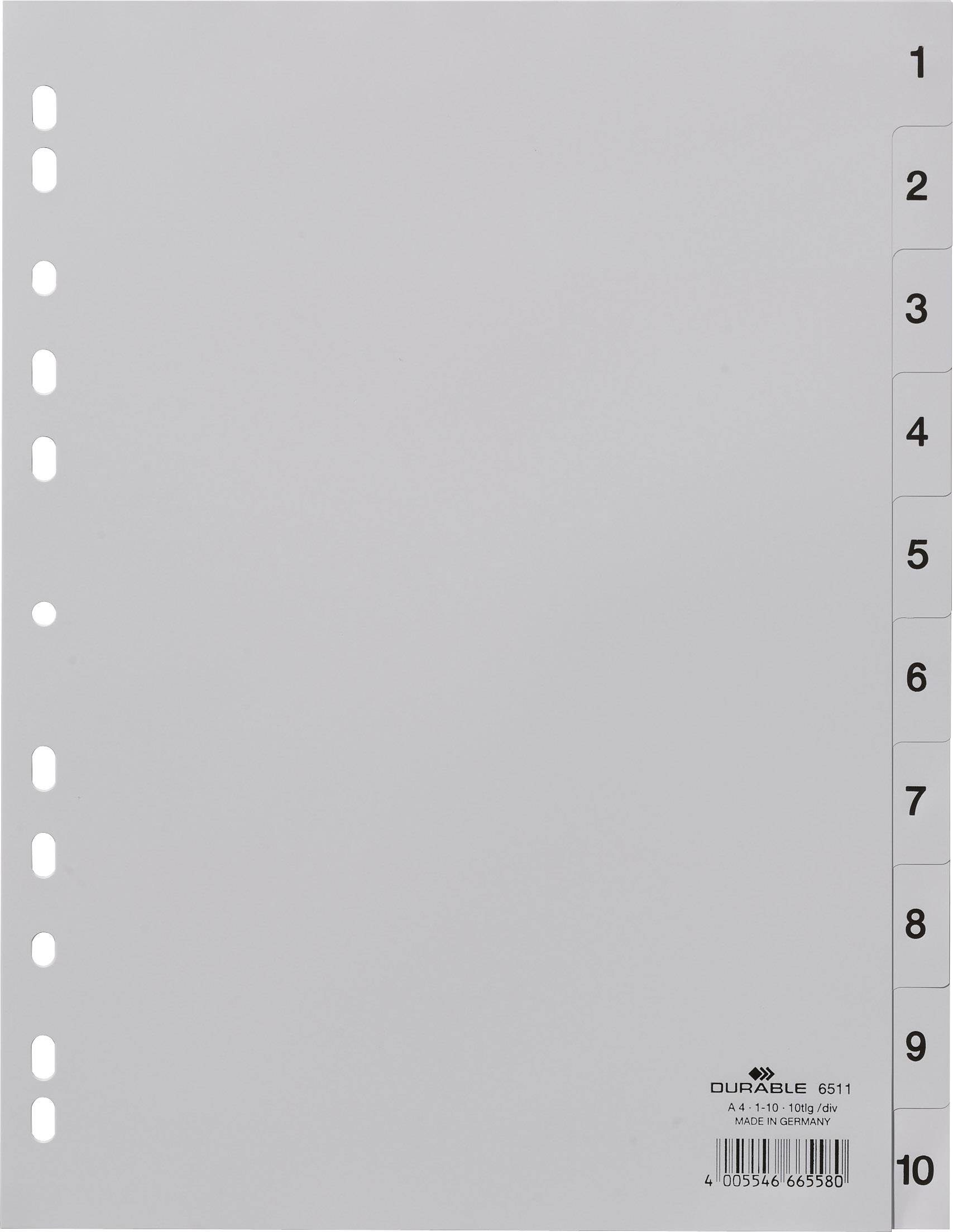 DURABLE Zahlenregister (A4 geprägte Taben 1-10 PP volldecke DURABLE Zahlenregister (A4 geprägte Taben 1-10 PP volldecke von Durable
