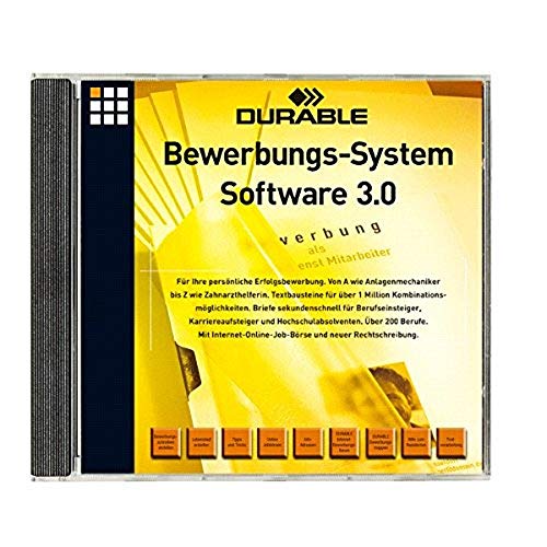 Durable 259502 Bewerbungssoftware System CD (für über 200 Berufe) von Durable
