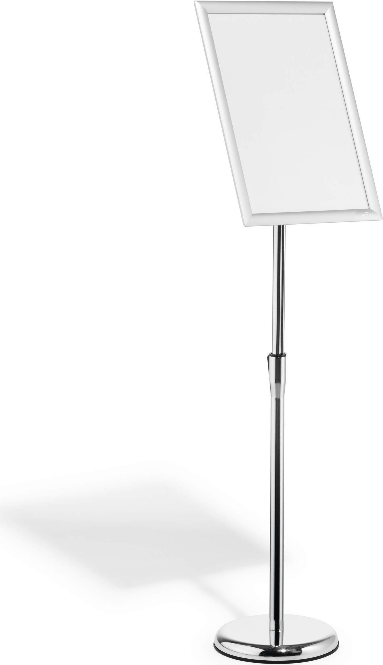 Durable 479923 Zeichenhalter und Informationsstand A3 Aluminium - Kunststoff - Stahl Silber (479923) von Durable