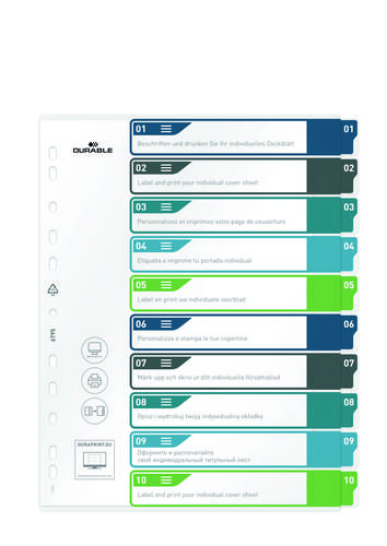 Durable 679527 Register DIN A4+ 1-10 Mehrfarbig 10 Registerblätter 679527 von Durable