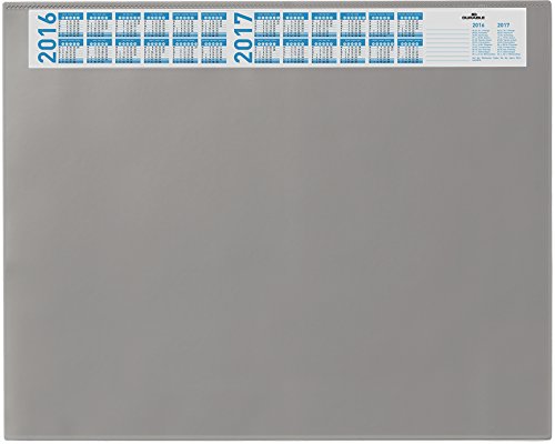 Durable 7204 Schreibunterlage mit Vollsichtplatte und Jahreskalender (grau / 2er Pack) von Durable