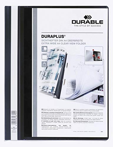 Durable Angebotshefter Duraplus mit Sichttasche für A4, schwarz, 25er Packung, 257901 Durable Angebotshefter Duraplus mit Sichttasche für A4, schwarz, 25er Packung, 257901 von Durable