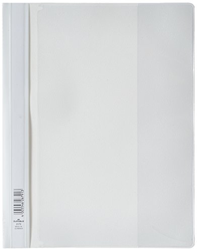 Durable Angebotshefter Duraplus mit Sichttasche für A4, weiß, 25er Packung, 257902 von Durable