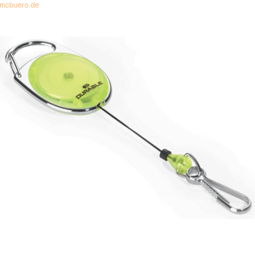 Durable Aufrollmechanismus JoJo Style mit Federhaken 80cm gelb Durable Aufrollmechanismus JoJo Style mit Federhaken 80cm gelb von Durable