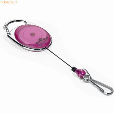 Durable Aufrollmechanismus JoJo Style mit Federhaken 80cm lila Durable Aufrollmechanismus JoJo Style mit Federhaken 80cm lila von Durable