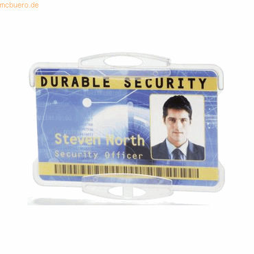 Durable Ausweishalter 54x85mm VE=10 Stück transparent von Durable