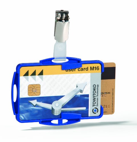 Durable Ausweiskartenhalter, 1 Packung à 25 Stück, blau, 821806 von Durable