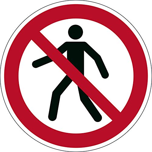Durable Bodenaufkleber Sicherheitskennzeichen Für Fußgänger verboten, Ø 43 cm, 173203 von Durable